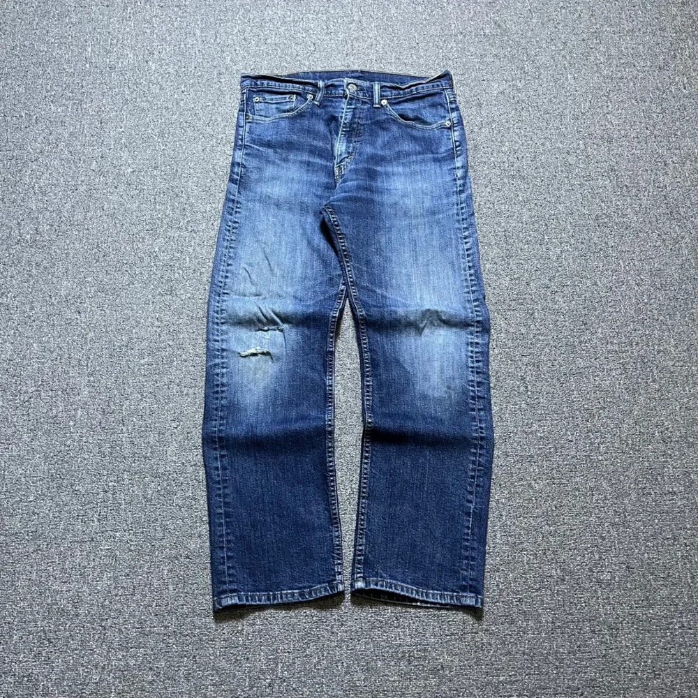 Levi's 505 Regular Fit Jeans 32x30 Blue Straight Leg Denim Medium Wash Workwear